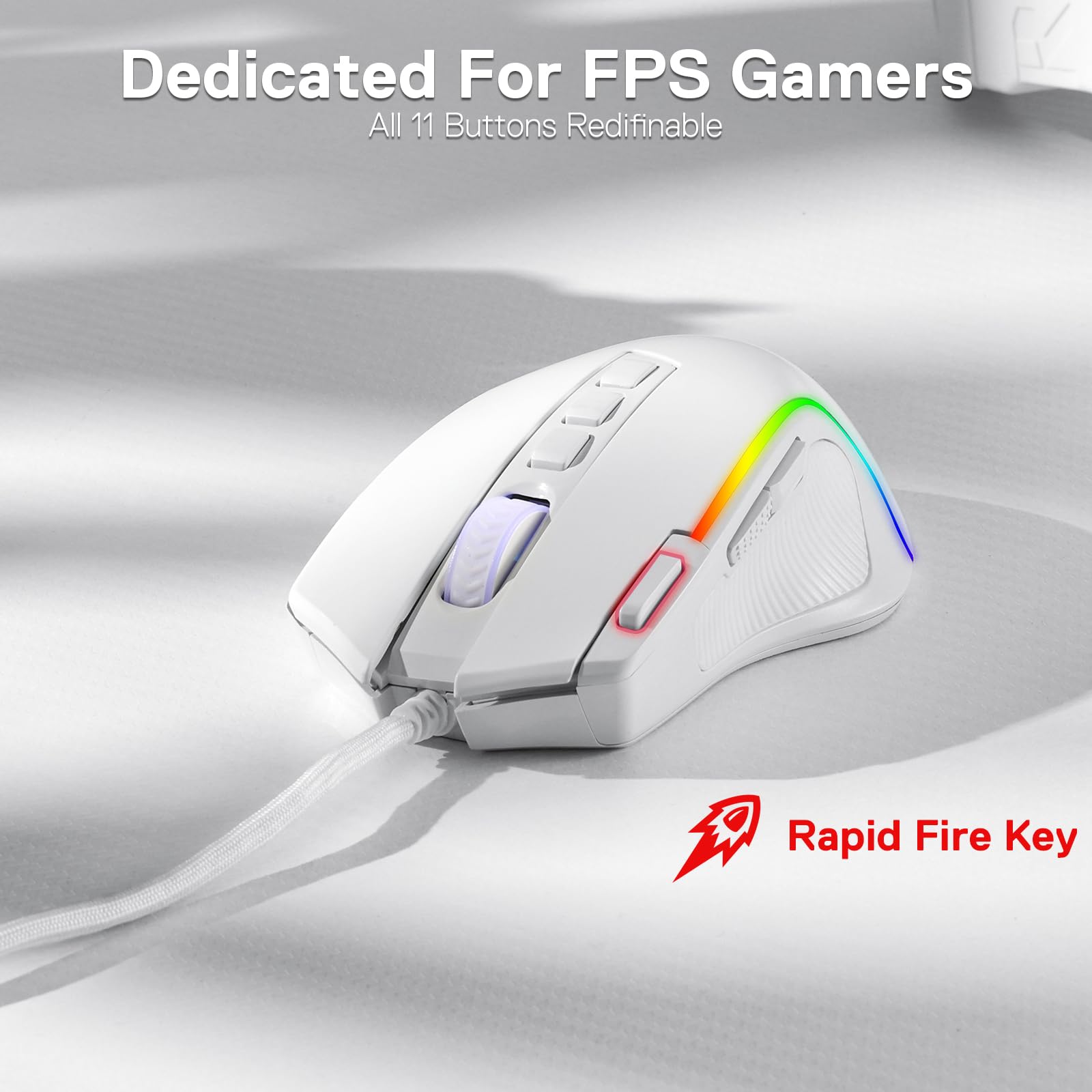 Amazon.com: Redragon M612 Predator RGB Gaming Mouse, 8000